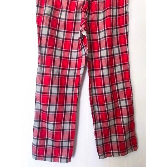 H&M RED BLUE HOLIDAY PLAID PAJAMA PJ SET L NWT - Picture 10 of 12